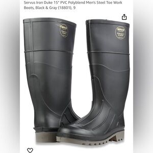 NWOT servus iron duke 15” poly end steel toe work boot
